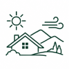 Home roof and exterior exposed to sun, wind and foothill conditions
